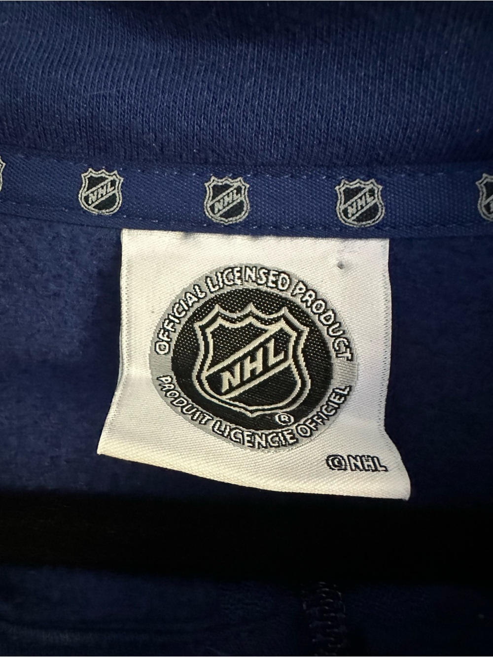 Size XXL Toronto Maple Leafs Men’s Quarter Zip Pullover Sweatshirt Blue NHL - Picture 7 of 8